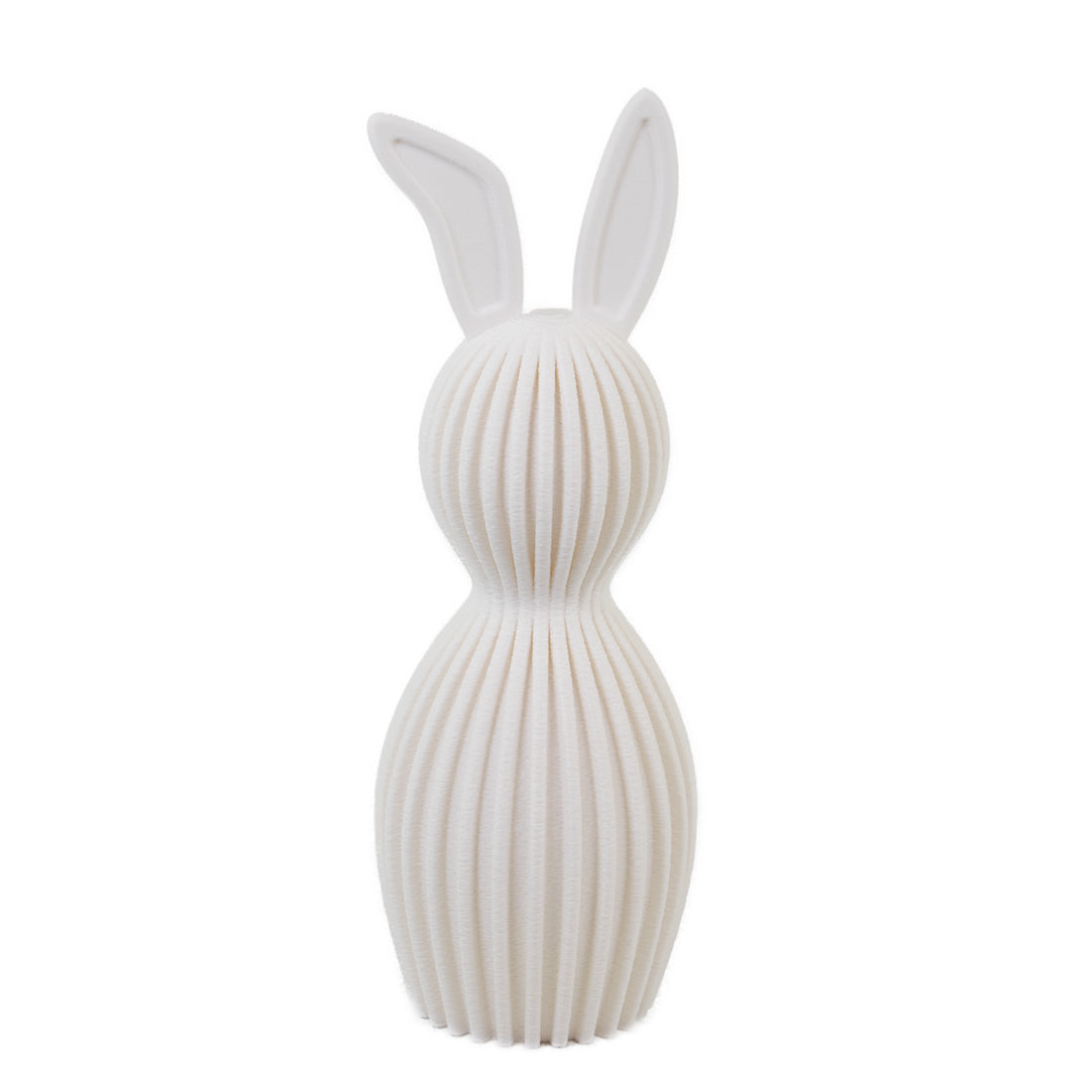 Hase Oskar in Cotton White – mit Knickohr und dezenter Lamellenoptik, als Geschenk oder Deko vielseitig einsetzbar