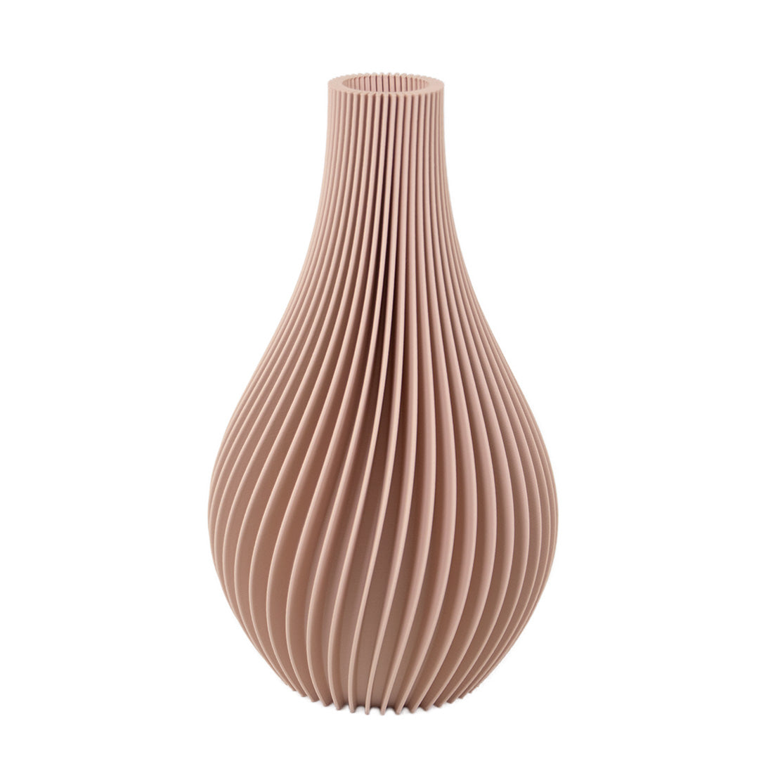 Vase Steffi in Beige, bauchig und oben schmal, perfekt für das Esszimmer. In drei Größen erhältlich.